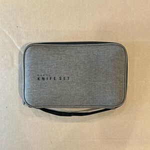 Gray Knife Set Case - Portable Cutlery Organizer